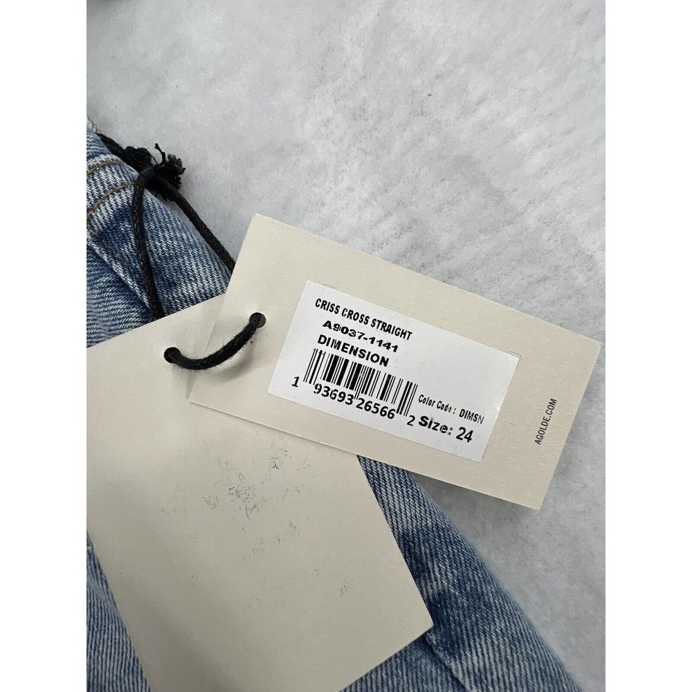 Agolde Criss Cross Straight Jeans Size 24 in Dimension - Picture 8 of 11